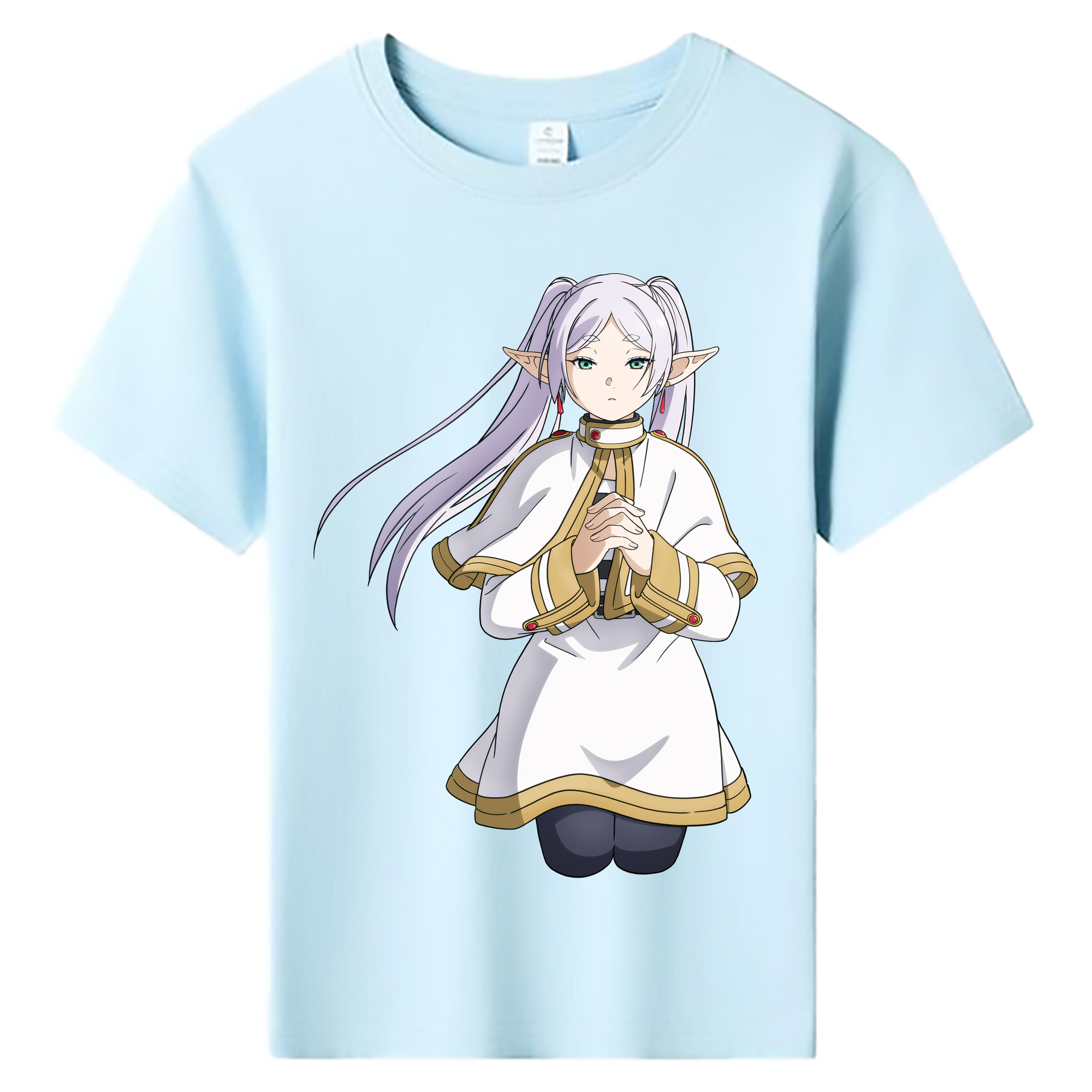 （画像用） 葬送のフリーレン Frieren 綿100％キッズTシャツ（フロントプリント）